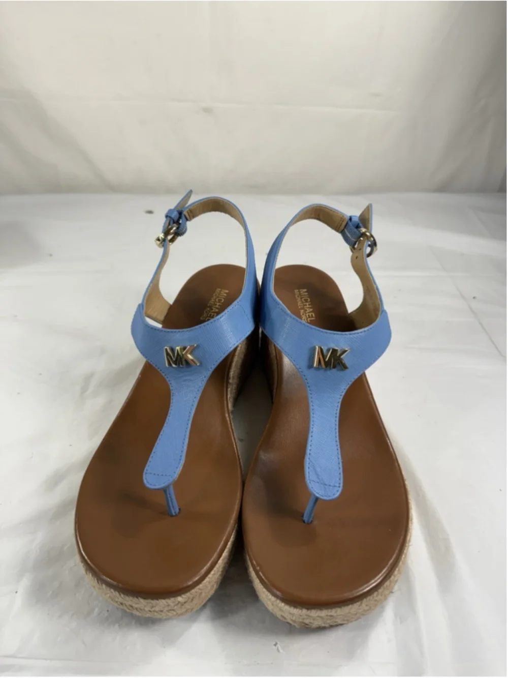 Michael Kors Laney Thong Espadrille wedge platform Sandals Blue Size 7M